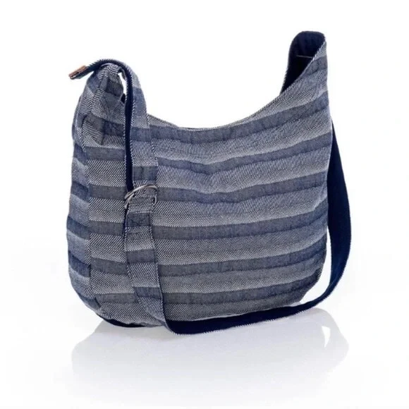 31 Thirty-One Retro Metro Hobo Crossbody Bag -- Woven Stripe