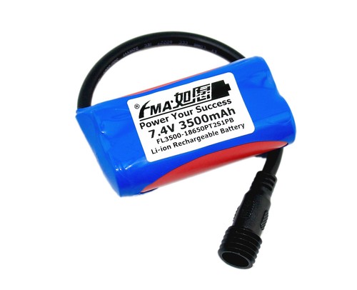 Batería de iones de litio protegida FMA 7.4V 2.2-3.5AH para faros de luz de bicicleta Magicshine - Imagen 8 de 18