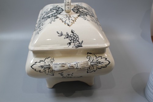 Rare - Eardley Spear Queen Victoria Jubilee pattern tureen, 6 rimmed soup bowls - Picture 12 of 18