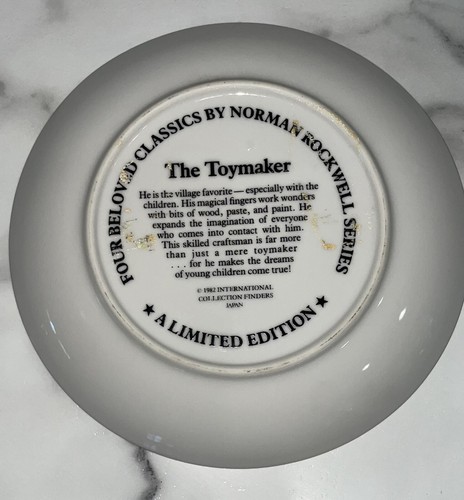 3 Vtg Norman Rockwell Collector Plates 6.5 in. Toymaker, Cobbler, For A Good Boy - Picture 9 of 13