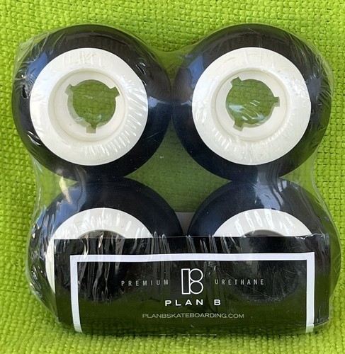 VINTAGE PLAN B 51MM DUAL DUROMETER CORED PREMIUM SKATEBOARD WHEELS BLACK - Picture 3 of 4