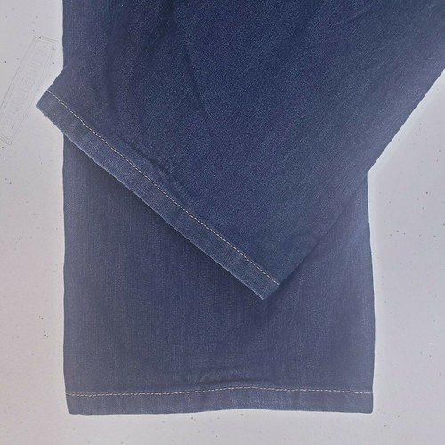 Pantalones de mezclilla elásticos de pierna recta azul largo Banana Republic para mujer talla 27  - Imagen 6 de 8