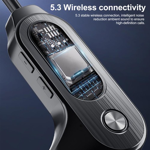 Bone Conduction Headphones Running Swimming Bluetooth 5.3 Wireless Headset - Foto 5 di 17