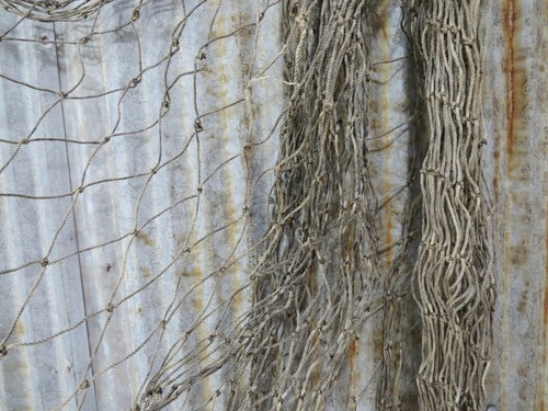 10 feet x 20 feet AUTHENTIC USED ALASKAN SEINE FISHING FISH NET NETTING (FN-887) - Picture 7 of 11