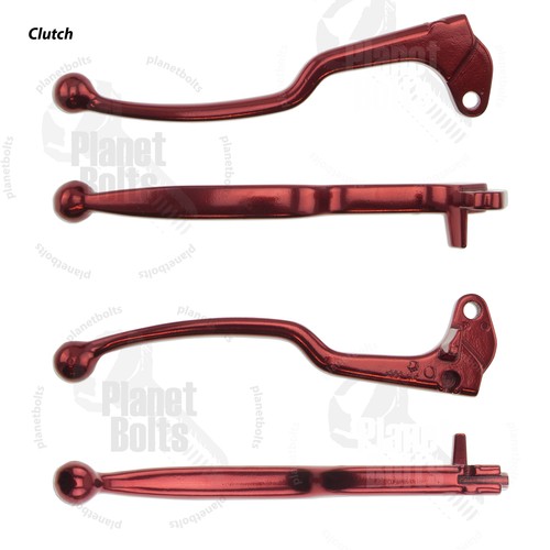 Red Brake & Clutch Hand Levers For Suzuki GSXR 600 750 97-03 Control Hand - Picture 3 of 3