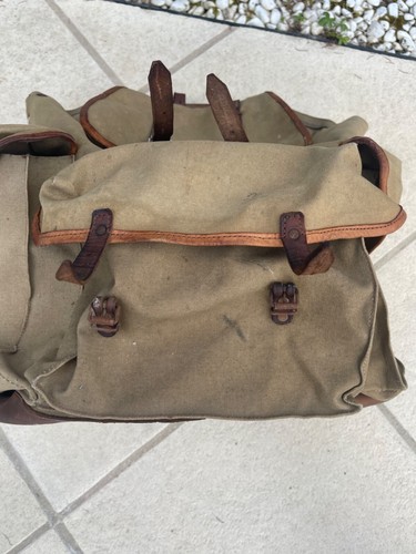 Ancien Sac à Dos Militaire avec Armature en Métal Militaria - 第 15/17 張圖片