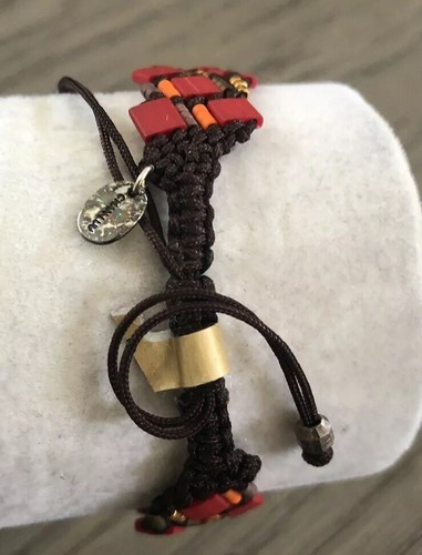 New Auth Chan Luu Red Mix Beaded Pull Tie Bracelet - Picture 3 of 4
