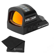 Holosun Open Reflex Optical Red Dot Sight HS507C X2 with Cleaning Cloth Bundle