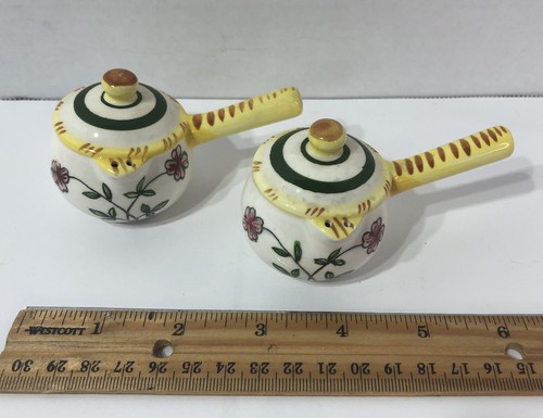 Vintage Japan Teekanne mit Griff Blumendesign Salz- und Pfefferstreuer - Bild 5 von 7