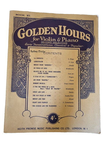 Golden Hours for Violin and Piano Book 10, & Separate Violin Supplement - Imagen 1 de 20