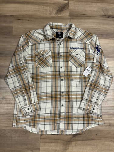 Indianapolis Colts NFL x Darius Rucker Flannel Long Sleeve Button Up Size XL