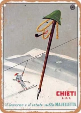 METAL SIGN - 1947 Chieti Winter and Summer Sports on Majella Mountain Vintage Ad