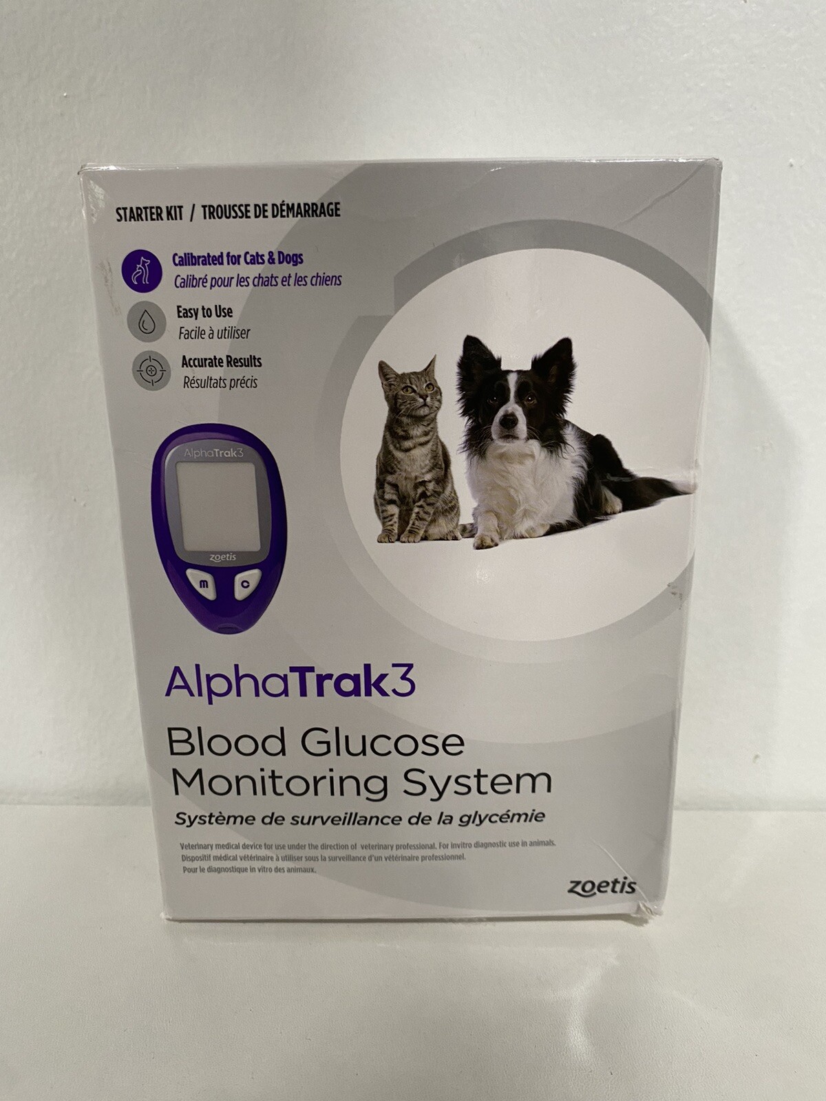 AlphaTrak 3, 8 Piece Pet Blood Glucose Monitoring Kit For Diabetic Cats
