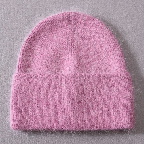 Berretti invernali soffici capelli lunghi cashmere maglia lana calda autunno berretto berretto - Foto 3 di 28