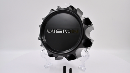 Vision 353 Turbine Wheel C353MB-8V Matte Black Center Cap Fits 8x6.5 8x170 8x180 - Video 1 von 1