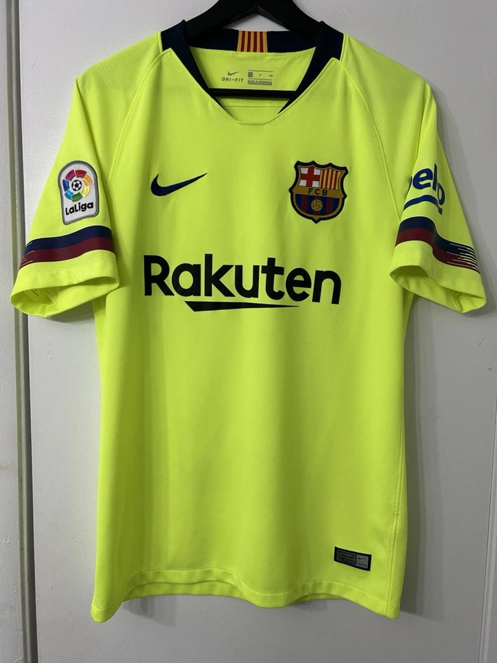 CAMISETA DE FUTBOL VISITANTE BARCELONA 2018 2019 NIKE 918990-703 #10 MESSI Foto 2 de 4