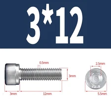 Full Thread 10.9 Grade Hexagon Head Bolts Allen Socket Screws M3-M16/5-60mm