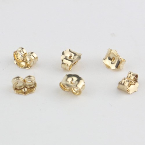 Orgrimmar 14K Gold Earring Backs Yellow Ear Locking for Stud Ear Rings 3 Pairs - Picture 2 of 7