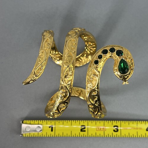 Rachel Zoe Signed RZ Gold Plated Snake Cuff - Picture 23 of 24