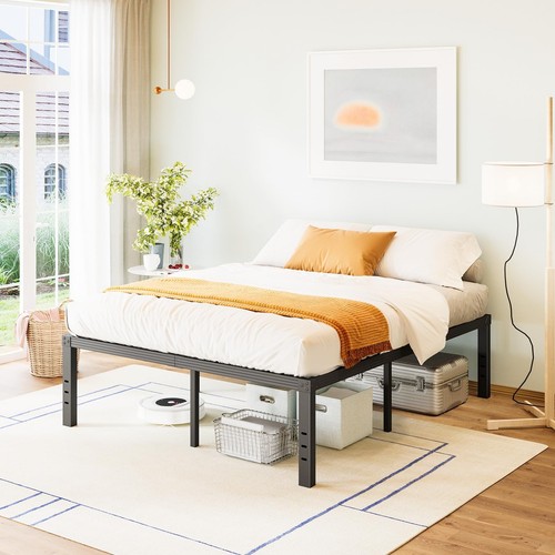 Queen-Bed-Frame / 18 Inch Metal Platform Bed Frame Queen Size/Reinforced Stee...