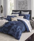 MICHAEL ARAM SHADOW BRANCH NAVY BLUE KING DUVET COVER BOTANICAL MYSTERIOUS LINEN