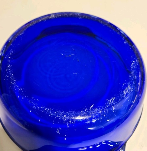 Anchor Hocking Cobalt Blue Glass 1.5Qt Round Casserole 8.25" W Handles - SCRATCH - Picture 4 of 10