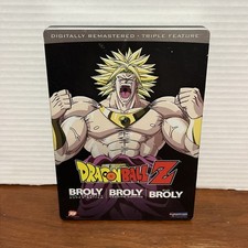 Dragon Ball Z - Broly Triple Feature - DVD Set Funimation Steel Book - Good Used