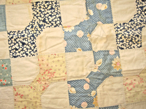 VTG Hand Pieced Quilt Feed Sack CUTTER Bow Tie 74"x33" Craft Repurpose - Picture 10 of 23