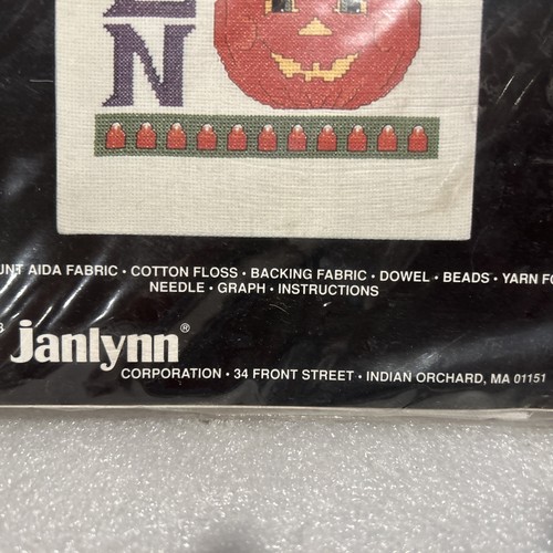 Vintage Janlynn Counted Cross Stitch Halloween Wall Hanging #50-994 - Picture 9 of 15