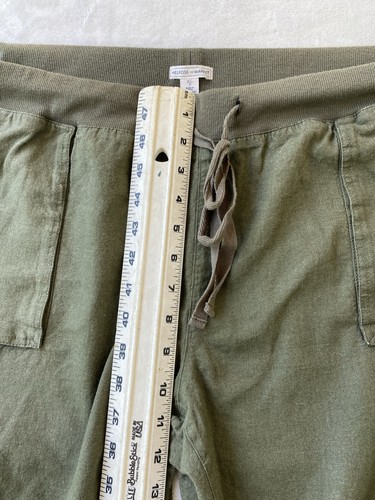 Melrose & Market Leinenmischung Pull On Crop Cargo Hose Damen Xl Kordelzug Oliv - Bild 5 von 10