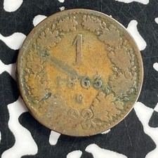1863 Austria 1 Kreuzer Lot#T6764 Key Date! Low Grade