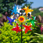 Wind Spinner Hummingbird Windmill Colorful Bird Blades Lawn Art Patio Decoration
