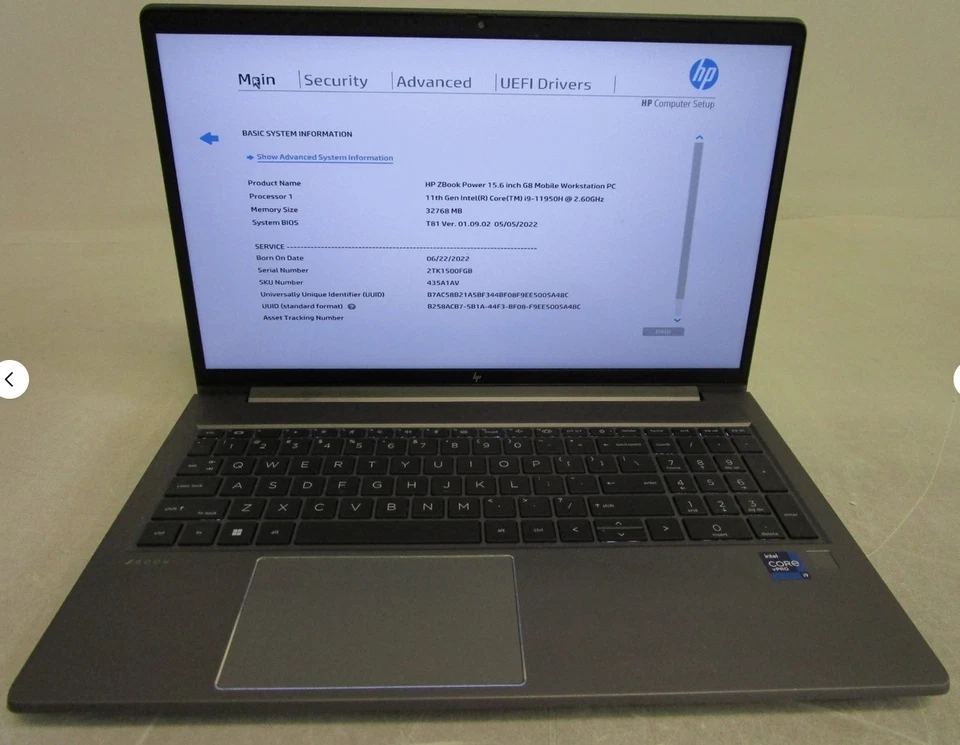 HP ZBOOK  POWER G8 15,6”FHD , I9-11950H , SSD 1TB , RAM 32 GB , NVIDIA T1200 - Immagine 2 di 4