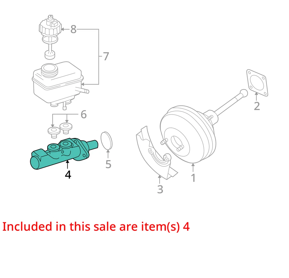 Master Cylinder AUDI TT 03 04 05 06 - Image 3 of 4