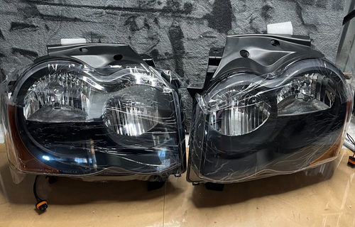 Headlight Pair Halogen Fit For Jeep Grand Cherokee 2008-2010 Clear No Bulbs New - Picture 1 of 12