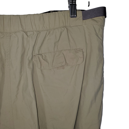 Pantalones cargo Exofficio para hombre L beige caqui nailon con cinturón senderismo camping pesca - Imagen 6 de 8
