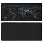 JIALONG Gaming Mouse Pad Large Classic Black & Black World Map (35.4×15.75&