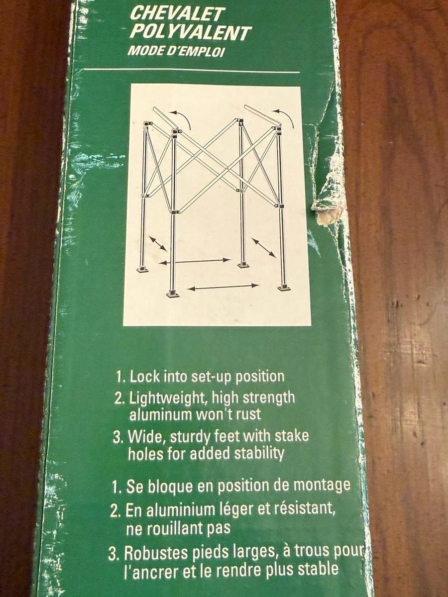 Vintage Coleman 596-700T Multi-Use Aluminum Folding High Stand