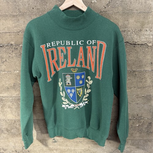 Republic Of Ireland Vintage Crewneck Sweatshirt  Size M Green Galt Sand - Picture 1 of 6