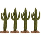  4 Pieces Home Plant Decor Mini Cactus Figures Centerpieces for Tables