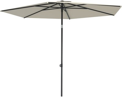 Mittelstockschirm SOLUNA Cessy Ø 300 cm ecru mit UV-Schutz 80, wasserabweisende 