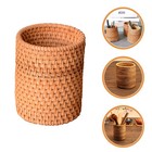  Schreibtisch-Stifte-Organizer aus Rattan, Schreibwarenhalter,
