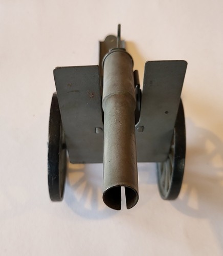 Ausgefallen Vintage/Antik? große 9" Spielzeug Weißblech/Druckguss Kanone Feldgeschütz WWI GB - Bild 4 von 8