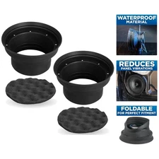 XBAF65 2-Piece 6.5" Weatherproof Silicone Speaker Baffle Kit for Superior Sound