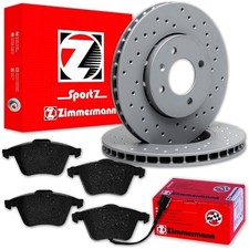 Zimmermann SPORT BREMSSCHEIBEN 345mm + BELÄGE VORNE für VW GOLF 6 GTi R S3 LEON