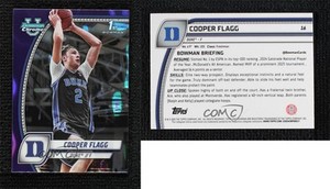2024-25 Bowman U Chrome Purple Lava Refractor Cooper Flagg #16