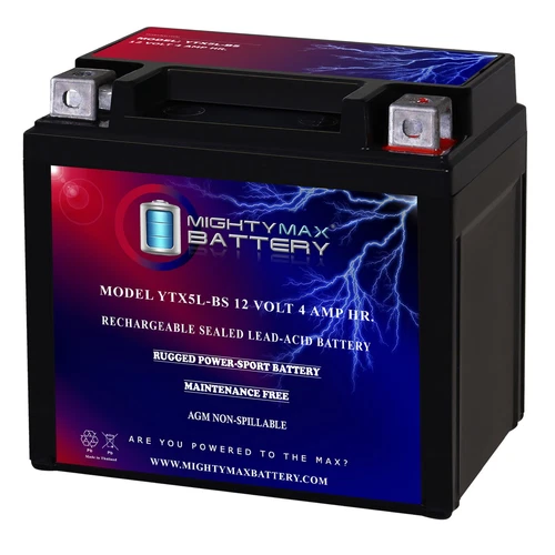 Mighty Max YTX5L-BS 12V 4AH Replacement Battery for EverStart ES5L-BS