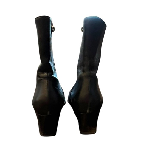 Vintage Botticelli Stiefeletten Booties Schwarz Reißverschluss Blockabsatz Vero Curio EU 37 - Bild 6 von 14