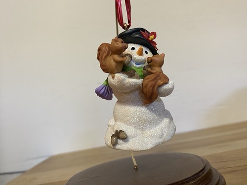 Hallmark Keepsake Christmas Ornament 2003 Snow Buddies ~ Snowman & Squirrels EUC - Picture 6 of 17