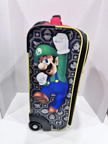 Nintendo Super Mario Kids Carry On Suitcase Travel Luggage Bag (18x12x8 inches) - Picture 4 of 5